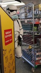 Storm Trooper Seen Shopping for Essential Supplies