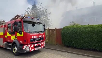 Fire in Gourock Square, Sunderland