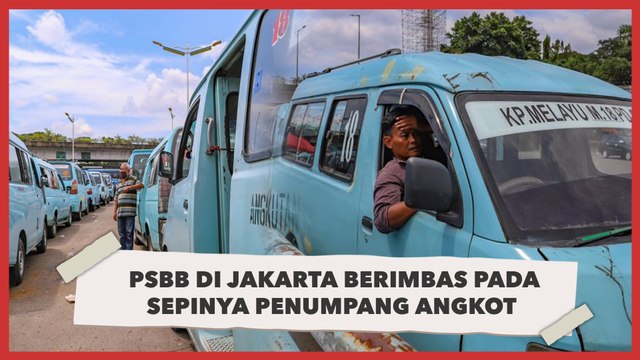 Dampak Penerapan PSBB di Jakarta, Angkot Sepi Penumpang