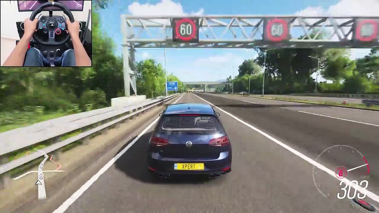 500BHP Volkswagen Golf R - Forza Horizon 4   Logitech g29 gameplay