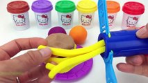 Learn Colors Hello Kitty Dough with McDonald's Hamburger and Fries Molds I Surprise Toys Pikmi Pops