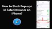 How to Block Pop-ups in Safari Browser on iPhone?