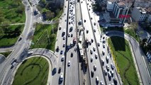 AVCILAR'DA METROBÜS KAZASI HAVADAN GÖRÜNTÜLENDİ 2