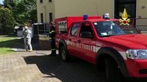 Bovolone (VR) - Vigili del Fuoco sanificano area ospedale (16.04.20)
