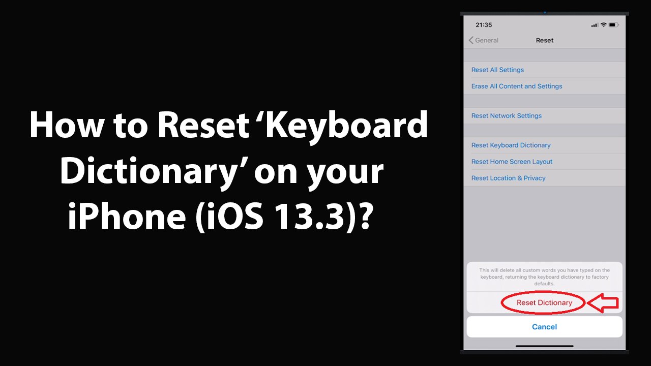 How to Reset Keyboard Dictionary on your iPhone (iOS 27.27