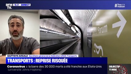 Baptiste Arsale (Unsa): "On n'arrive pas à répondre correctement à la désinfection" des transports