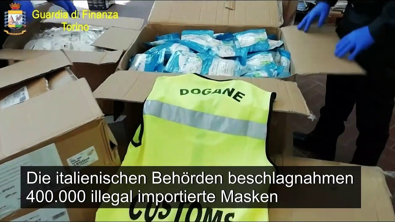 Italienische Behörden beschlagnahmen 400.000 illegal importierte Masken