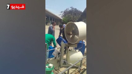 غزل المحلة تواصل تعقيم المصانع وشبابيك صرف المرتبات