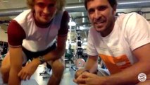 Alex and Mischa Zverev drop in on Bayern cyber-training