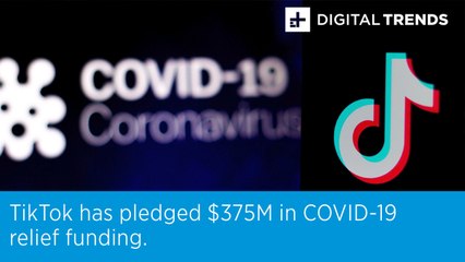TikTok has pledged $375M in COVID-19 relief funding.