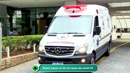 Brasil passa os 30 mil casos de covid-19