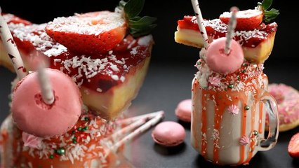 Lust auf etwas Süßes? Probiere diesen Erdbeer-Milchshake zu Hause!