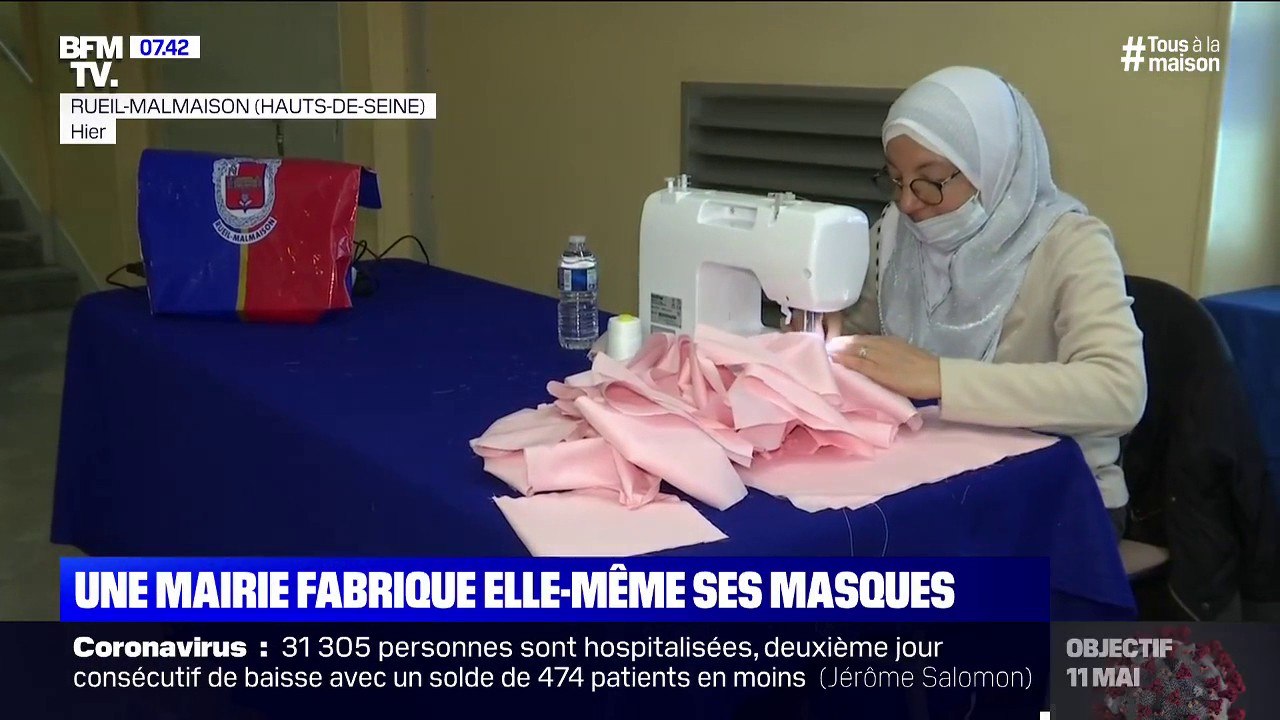La mairie de Rueil-Malmaison, dans les Hauts-de-Seine, fabrique elle-même ses masques