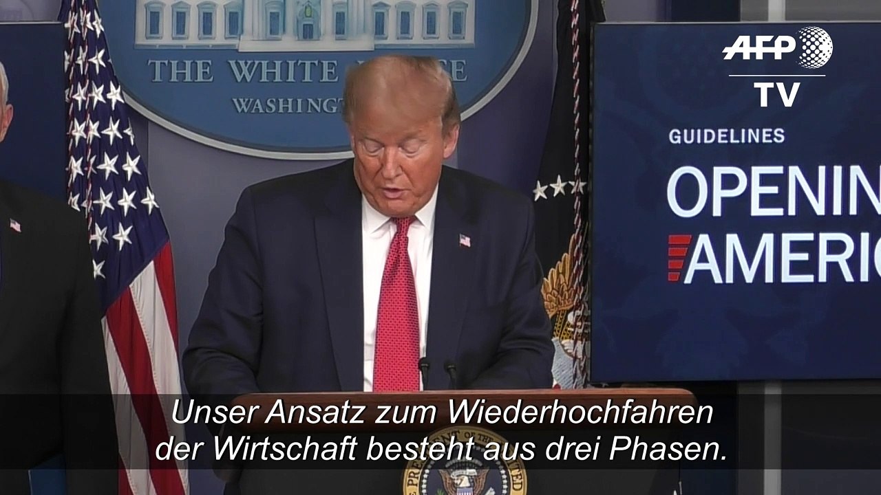 Trump will US-Wirtschaft in drei Phasen wieder hochfahren