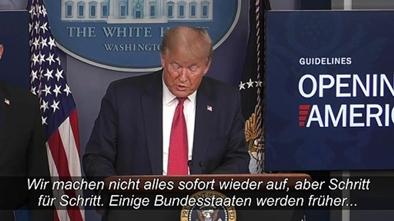 Trump will US-Wirtschaft in drei Phasen wieder hochfahren