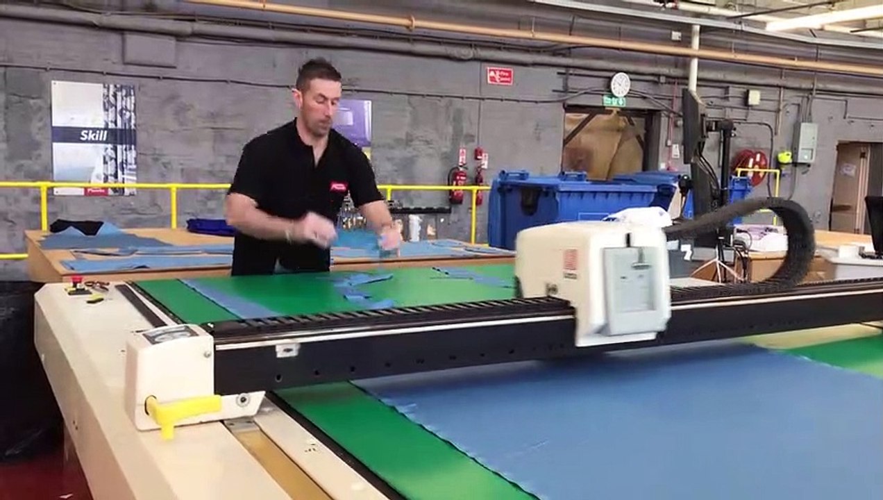 Plumbs Re-Upholstery use their machines to make medical scrubs