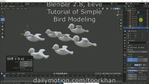 Bird, Modeling, Blender, 2.8, Complete, Beginner, Tutorial,  Eeve, Toorkhan