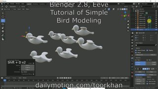 Bird, Modeling, Blender, 2.8, Complete, Beginner, Tutorial,  Eeve, Toorkhan