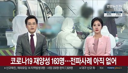 코로나19 재양성 163명…전파사례 아직 없어