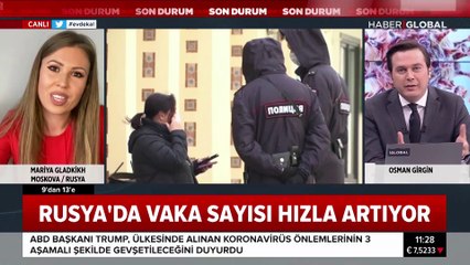 Rus gazeteci mutfaktan haber sunuyor