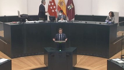 José Luis Martínez Almeida en la Sesión extraordinaria del pleno municipal