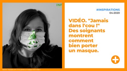 VIDÉO. "Jamais dans l'cou !" Des soignants montrent comment bien porter un masque.