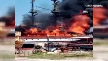 Antalya'da gezi teknesinde yangın