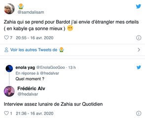 Après son interview dans Quotidien,  Zahia se fait tacler par les internautes