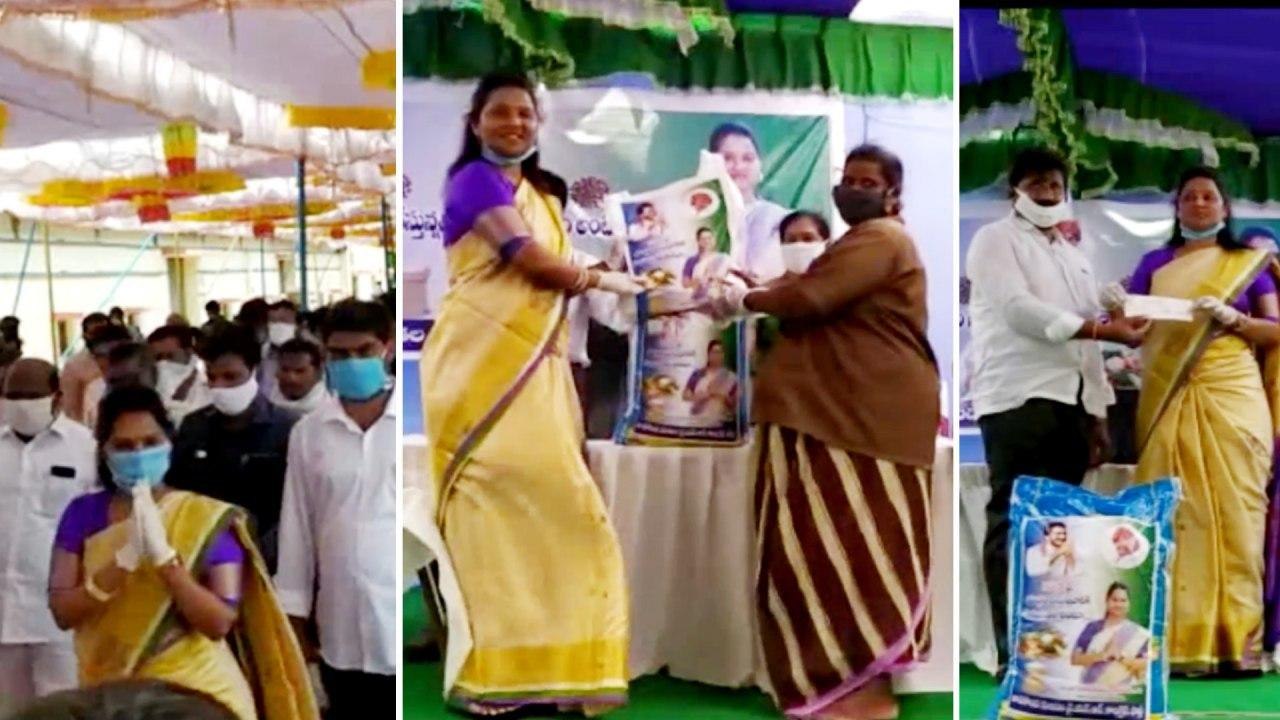 Watch Exclusive YSRCP MLA Undavalli Sridevi Violating Lockdown Rules