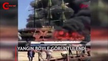 Antalya'nın Manavgat ilçesinde, gezi teknesinde yangın!