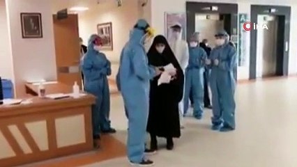 İstanbul'da Koronavirüs'ü yenen 75 yaşındaki kadın, penguen dansı ile taburcu edildi