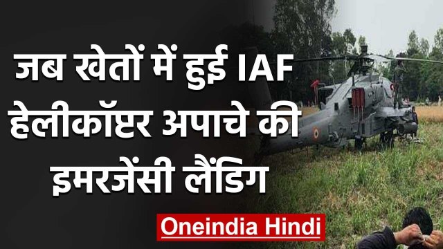 Punjab के खेतों में हुई Helicopter Apache की Emergency Landing, पायलट सुरक्षित | वनइंडिया हिंदी
