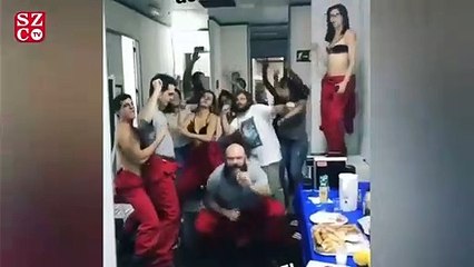 La Casa De Papel ekibi böyle coşmuş!