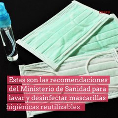 Cómo lavar una mascarilla higiénica reutilizable