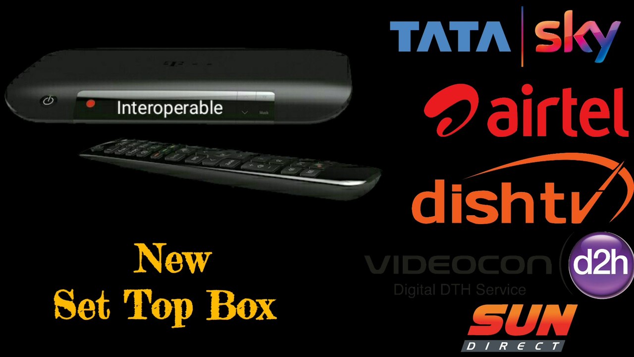 NEW Interoperable Set Top Box TaTa Sky Airtel Digital Tv Dish