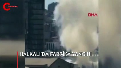 Halkalı'da fabrika yangını