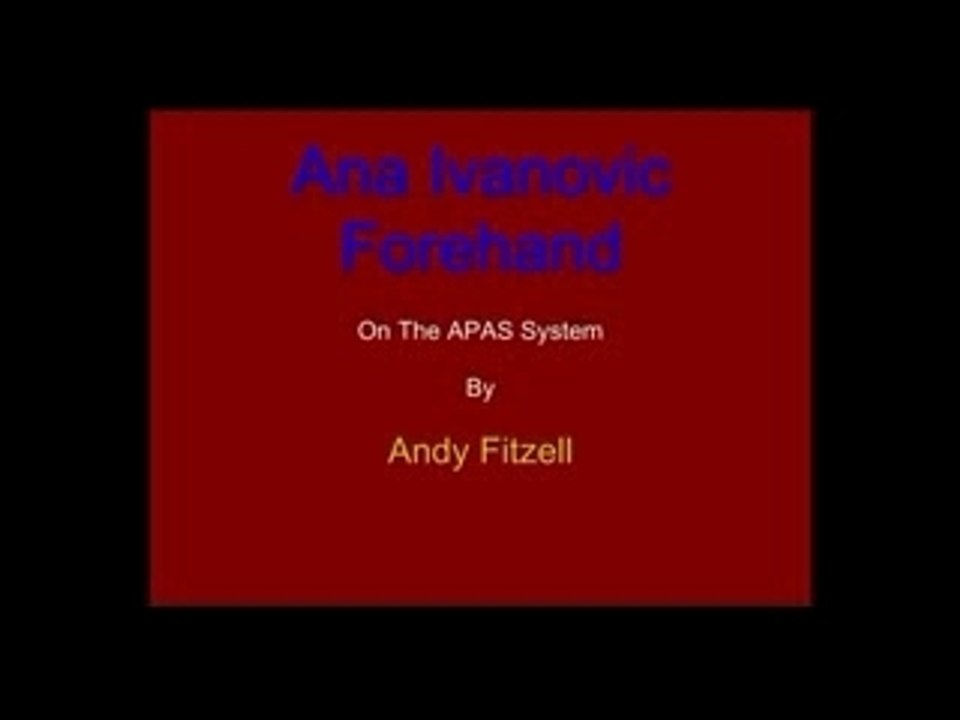 Ana ivanovic coup droit au APS3