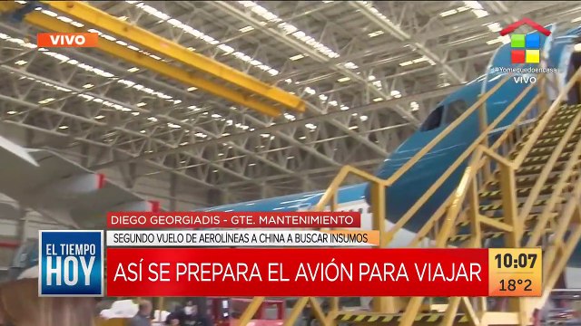 Segundo vuelo de Aerolíneas Argentinas a China