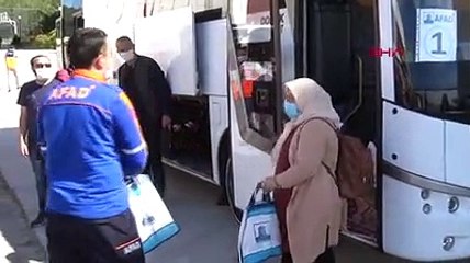 Çanakkale'de karantinadaki 44 vatandaş memleketlerine uğurlandı