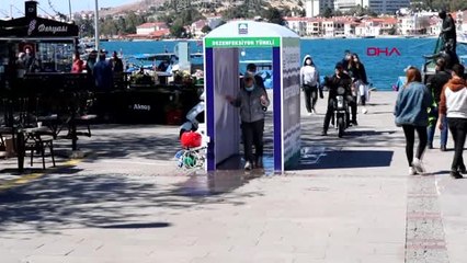 İZMİR Foça'da sokağa çıkma yasağı öncesi denetim