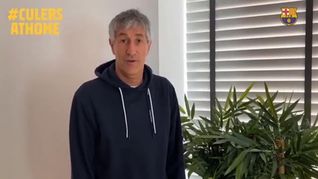 At home with Barca boss Quique Setién