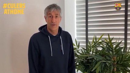 At home with Barca boss Quique Setién
