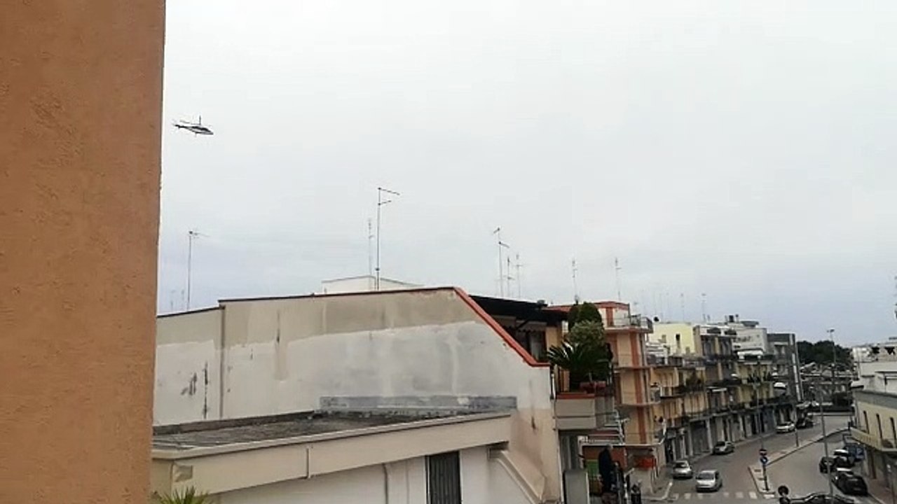 Andria: elicottero in via Montegrappa