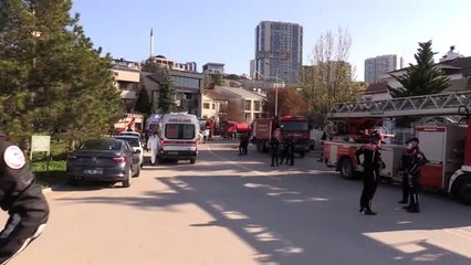 Başkentte özel bir yaşlı bakım merkezinde yangın çıktı (1)