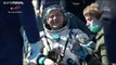 Regresan tres tripulantes de la Estación Espacial Internacional