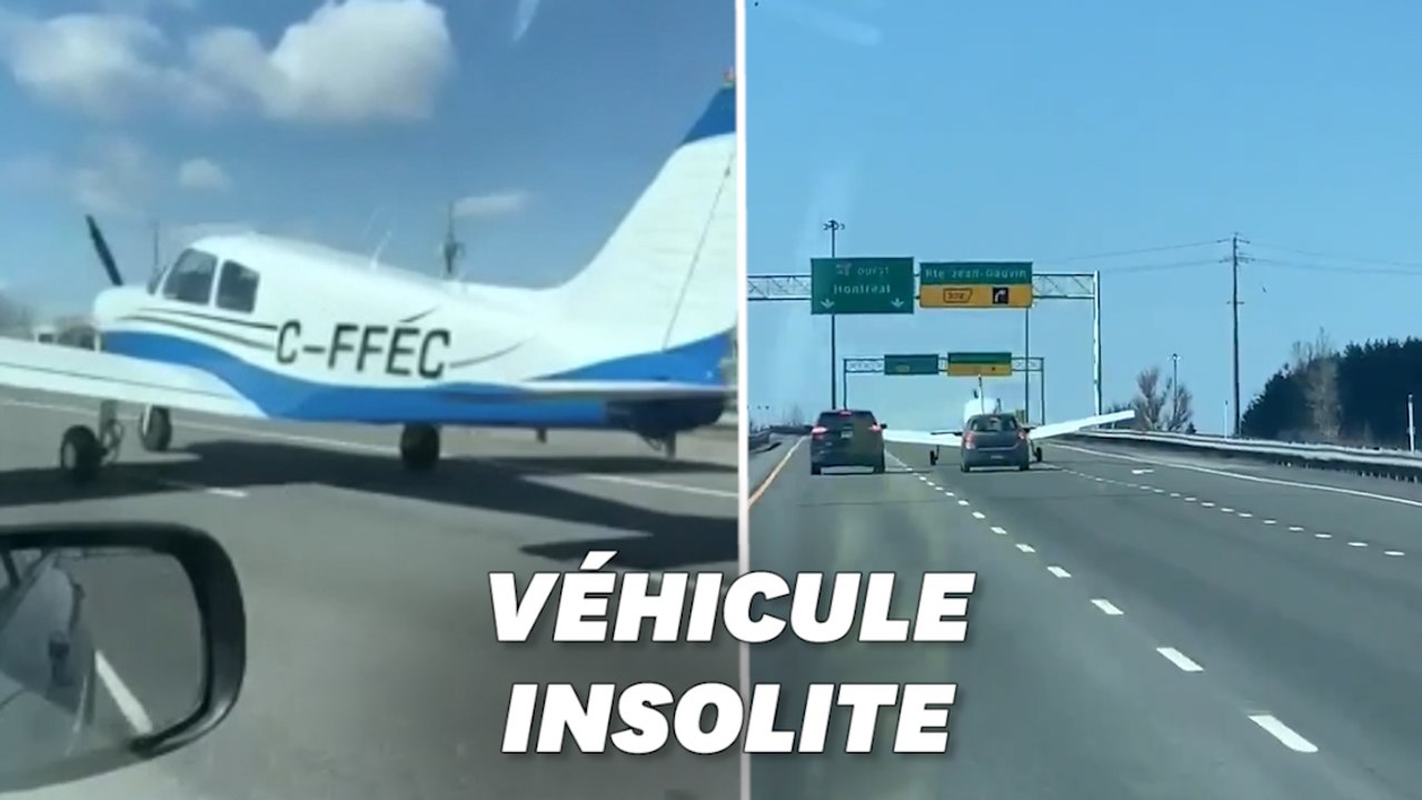 Cet avion atterrit en plein milieu du trafic autoroutier au Canada