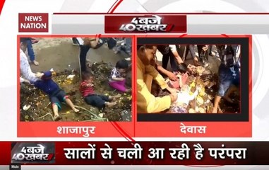 Following Rituals On Govardhan Puja, Children Lie Down On Cow Dung