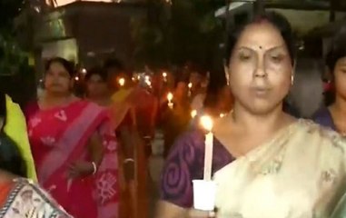 Kolkata: Candle March Organised Against Killing Of BJP, RSS Workers