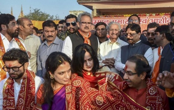 Ayodhya dispute: Shiv Sena chief Uddhav Thackeray reaches Laxman Fort