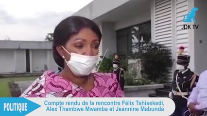 JEANNINE MABUNDA: Les batailles politiques ne doivent pas nous distraire